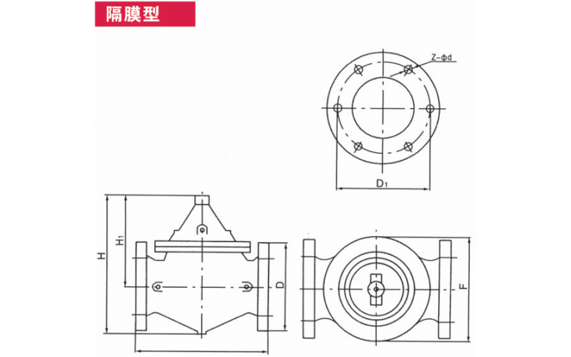 尤比斯水力控制閥門外形尺寸說明